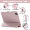 iPad Case for iPad Pro 12.9 Inch with Pencil Slot - Pink 2 iPad Case for iPad Pro 12.9 Inch with Pencil Slot - Pink