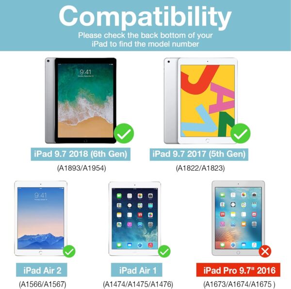 Apple iPad 5 Case – Slim Black Cover with Stand and Full Protection