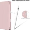 Case for iPad 6th/5th Generation (2018/2017 Model) 9.7 Inch with Pencil Holder, Lightweight Smart Stand Cover with Soft TPU Back, Auto Wake/Sleep - PINK