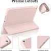 Case for iPad 6th/5th Generation (2018/2017 Model) 9.7 Inch with Pencil Holder, Lightweight Smart Stand Cover with Soft TPU Back, Auto Wake/Sleep - PINK