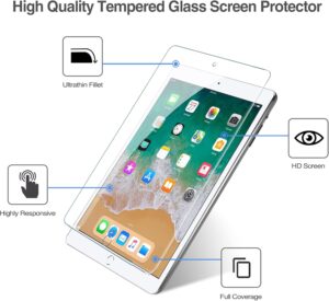 Screen Protector for iPad Air 2/ Air 1, Tempered Glass Film Guard