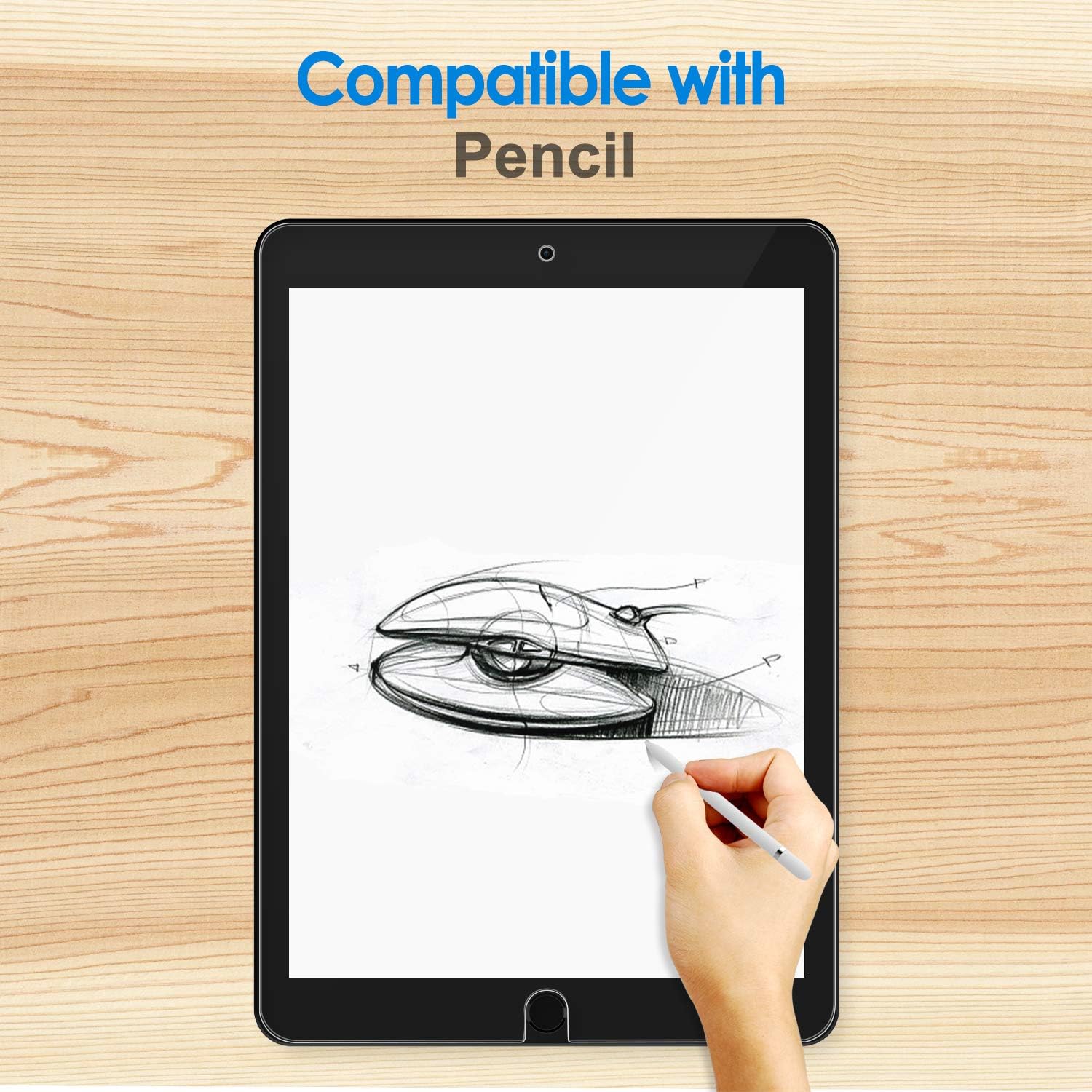 Screen Protector for iPad Pro 10.5-Inch and iPad Air 3 (10.5 Inch 2019 Model), 9H Tempered Glass Film, HD Clear, 1-Pack - Image 3