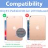 Smart Case for iPad mini 5th Generation(2019 Model), Lightweight Cover with Auto Sleep/Wake for iPad mini 5 -Black
