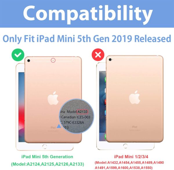 Smart Case for iPad mini 5th Generation(2019 Model), Lightweight Cover with Auto Sleep/Wake for iPad mini 5 -Black