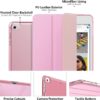 Case For New iPad mini 5 2019/Mini 4 2015 (5th/4th Generation 7.9-inch), Slim Lightweight Smart Shell Stand Cover with Translucent Frosted Back...PINK