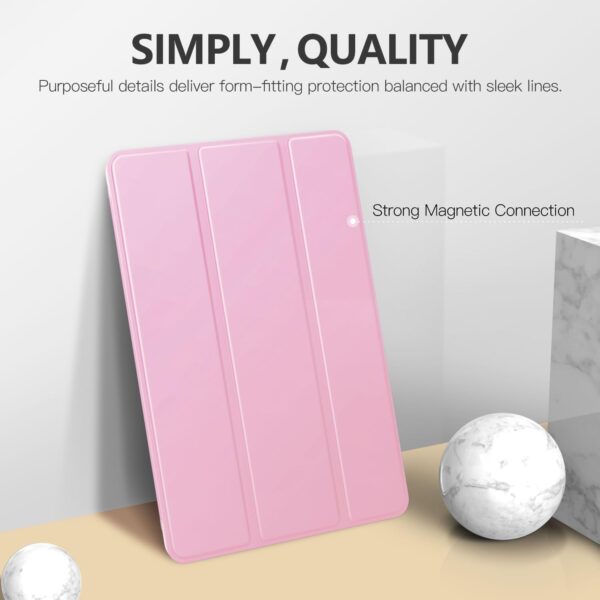 Case For New iPad mini 5 2019/Mini 4 2015 (5th/4th Generation 7.9-inch), Slim Lightweight Smart Shell Stand Cover with Translucent Frosted Back...PINK