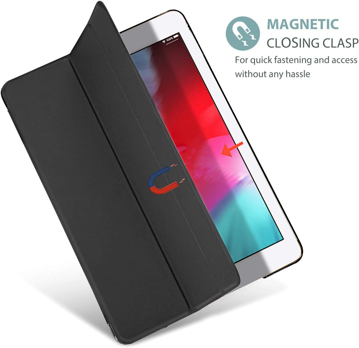 Smart Case for iPad mini 5th Generation(2019 Model), Lightweight Cover with Auto Sleep/Wake for iPad mini 5 -Black - Image 3