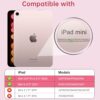 Case For iPad mini 7 A17 Pro Case 2024, iPad mini 6th Generation Case 8.3 Inch 2021 with Pencil Holder, Slim Light Trifold Smart Protective Cover with Hard...PINK