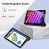 mini 7 - hkshop Case for iPad mini (A17 Pro, 2024 Model, 7th Generation), Slim Tablet Cover with Soft TPU Back, Auto Wake/Sleep (Black)