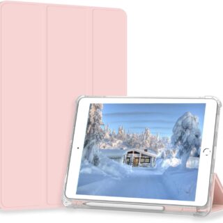 Case for iPad Pro 9.7 Only(Old Model 2016), Lightweight Slim Auto Sleep/Wake Trifold Stand Smart Cover, Soft TPU Frosted Translucent Back....PINK