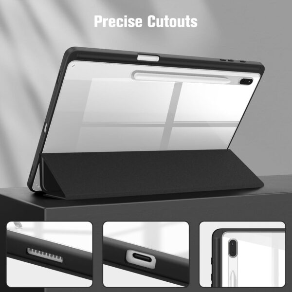 Samsung Galaxy Tab S7 Plus Black Protective Cover/ Case – Magnetic Stand & S Pen Holder