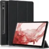 Samsung Galaxy Tab S9 Black Case – Tri-Fold Stand Cover with Auto Wake/Sleep & Pen Holder