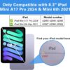 screen protector for ipad mini 6 and 7 -hkshopgh Screen Protector for iPad Mini 7 (A17 Pro) 2024 & Mini 6 2021 8.3 inch, Tempered Glass for iPad Mini 7th/6th Generation