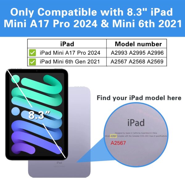 screen protector for ipad mini 6 and 7 -hkshopgh Screen Protector for iPad Mini 7 (A17 Pro) 2024 & Mini 6 2021 8.3 inch, Tempered Glass for iPad Mini 7th/6th Generation