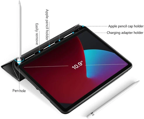 Apple iPad Air 4 (10.9-inch) Protective Case – Slim Shockproof Cover with Pen Slot