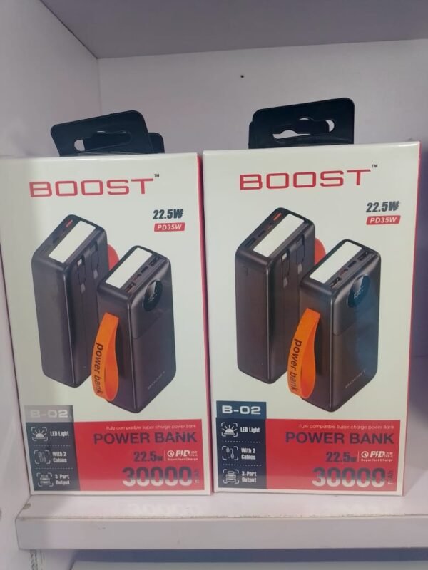 BOOST 30000mAh High Capacity Power Bank 225W Ultra Fast Charging Portable Charger with Type C USB Outputs 3 BOOST 30000mAh High Capacity Power Bank 225W Ultra Fast Charging Portable Charger with Type C USB Outputs