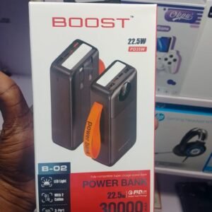 BOOST 30000mAh High Capacity Power Bank 225W Ultra Fast Charging Portable Charger with Type C USB Outputs