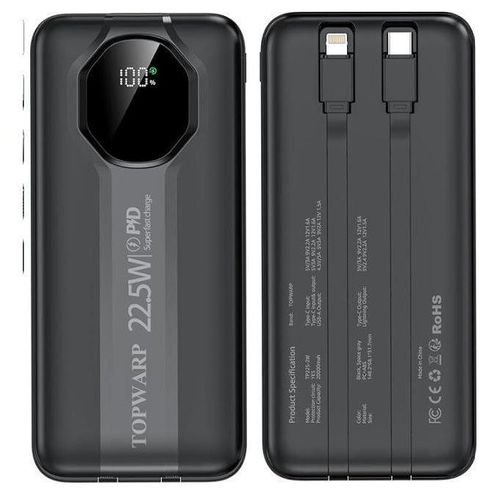 P9 Super Strong 40000mAh Power Bank HKSHOP GHANA 2 P9 Super Strong 40,000mAh Power Bank – High-Capacity Portable Charger with Inbuilt Charging Cables & LED Light Display