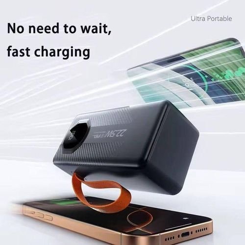 P9 Super Strong 40000mAh Power Bank HKSHOP GHANA 4 P9 Super Strong 40,000mAh Power Bank – High-Capacity Portable Charger with Inbuilt Charging Cables & LED Light Display