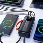 P9 Super Strong 40,000mAh Power Bank – High-Capacity Portable Charger with Inbuilt Charging Cables & LED Light Display