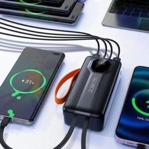 P9 Super Strong 40,000mAh Power Bank – High-Capacity Portable Charger with Inbuilt Charging Cables & LED Light Display
