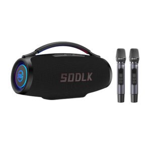 SODLK S1622 520W High Power Bluetooth Party Speaker in Ghana SODLK S1622 520W High-Power Bluetooth Party Speaker – Extra Bass Subwoofer, Dual Wireless Mics, 45,000mAh Battery