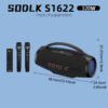 SODLK S1622 520W High Power Bluetooth Party Speaker in Ghana 6 SODLK S1622 520W High-Power Bluetooth Party Speaker – Extra Bass Subwoofer, Dual Wireless Mics, 45,000mAh Battery
