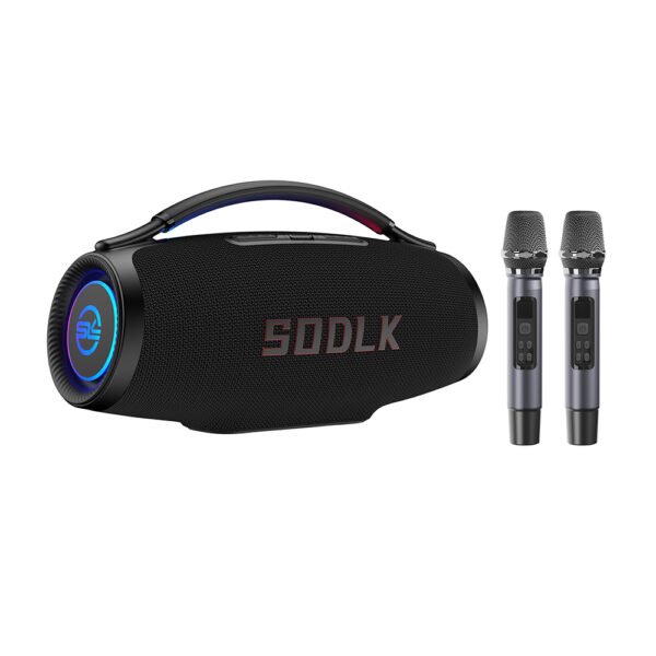 SODLK S1622 520W High Power Bluetooth Party Speaker in Ghana SODLK S1622 520W High-Power Bluetooth Party Speaker – Extra Bass Subwoofer, Dual Wireless Mics, 45,000mAh Battery
