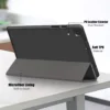 Samsung Galaxy Tab S7 11-inch Smart Case with S-Pen Holder – Black Premium Protective Cover
