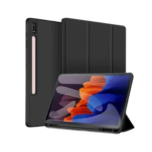 Samsung Galaxy Tab S7 11 inch Smart Case with S Pen Holder Black Premium Protective Cover Buy the Samsung Galaxy Tab S7 11-inch Smart Case with S-Pen Holder in Black from HKSHOP GHANA. Premium slim protective cover with auto sleep/wake, multi-angle stand, and fast delivery across Ghana.