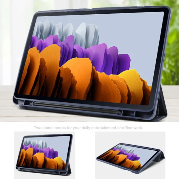 Samsung Galaxy Tab S7 11-inch Smart Case with S-Pen Holder – Black Premium Protective Cover