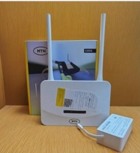ZTE MTN Universal 4G LTE Wireless Desktop Router (Unlocked) – High-Speed Home & Office Wi-Fi with External Backup Battery (White)
