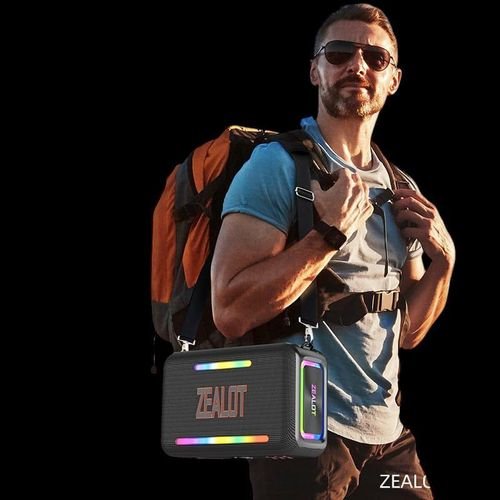 Zealot S95 120W Super Power Bluetooth Speaker 67 Zealot S95 120W Super-Power Bluetooth Speaker – Deep Bass Quad-Driver Array, Dynamic RGB Light Show, IPX6 Waterproof Portable Party Speaker