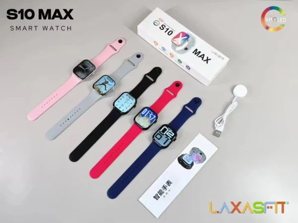 Upgrade your wrist game with the S10 Max Smart Watch, available now at HKSHOP GHANA. Boasting a massive 2.29" AMOLED HD display, seamless Bluetooth calling, and convenient magnetic wireless charging, this smartwatch keeps you connected, stylish, and active all day long.