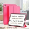 Pink Case for iPad 11th Generation A16 with Pencil Holder